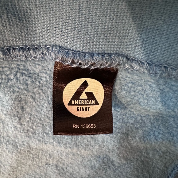 American Giant hoodie. Slim & long fit. Light blue. Size XL. - Picture 4 of 4